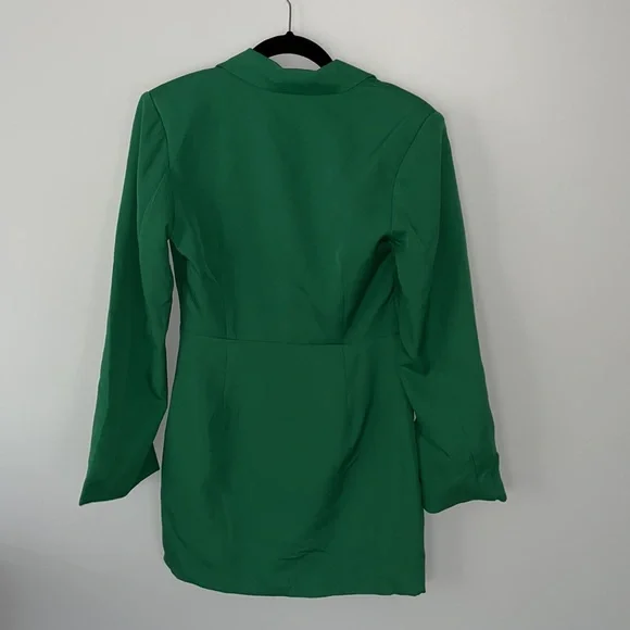 DE+BE NWT medium grass green blazer dress with side zip - Picture 4 of 5